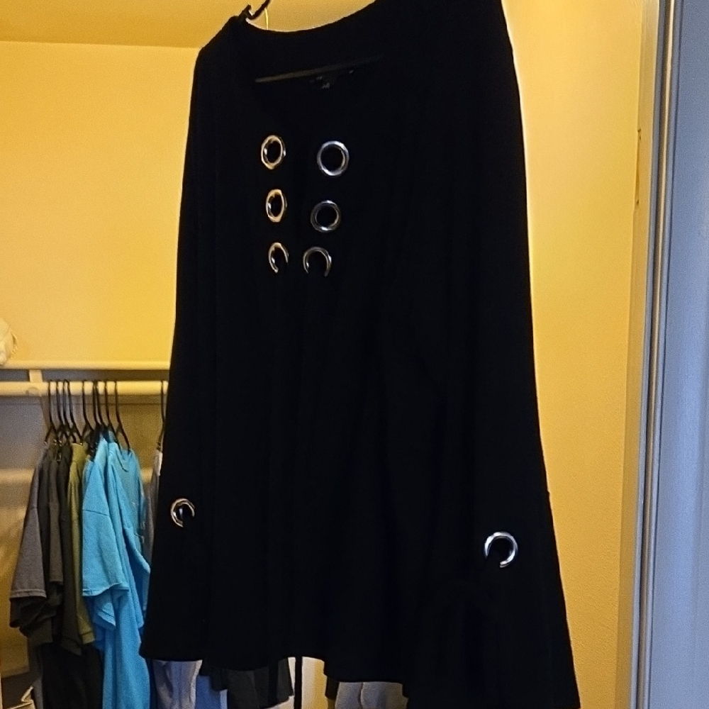 Elegant Black Skirt with Silver Accents